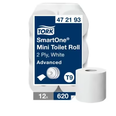 Tork SmartOne® (T9)-ის ტუალეტის ქაღალდი ცენტრალური მიწოდებით (620 ც) – ედვანსი
