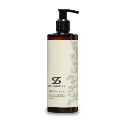 ZEN Cosmetics, Shampoo & Body Wash, Green Tea შამპუნი და შხაპის გელი - მწვანე ჩაი 390 მლ